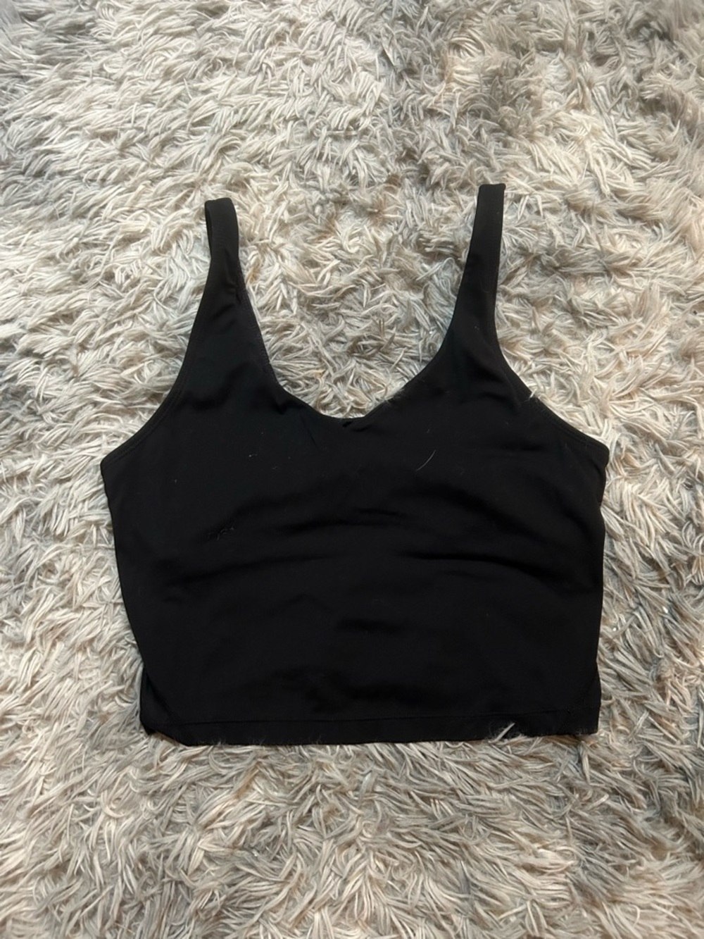 Black Scoop Neck Cropped Tank Top - Women